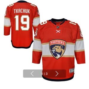 Florida Panthers Kids #19 Tkachuk Red Hockey Jersey